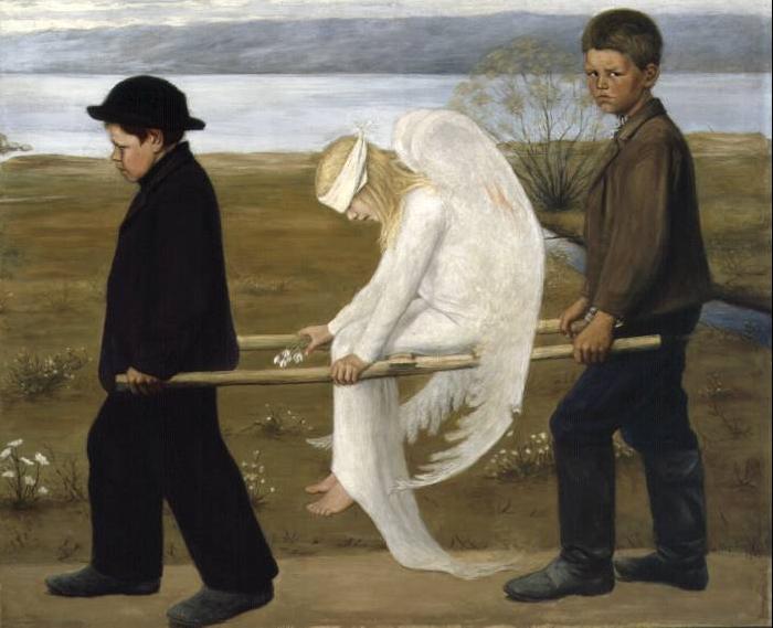 Hugo Simberg The Wounded Angel - Hugo Simberg Sweden oil painting art